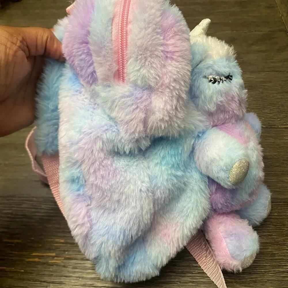 Fuzzy Unicorn mini Backpack girls in like new condition